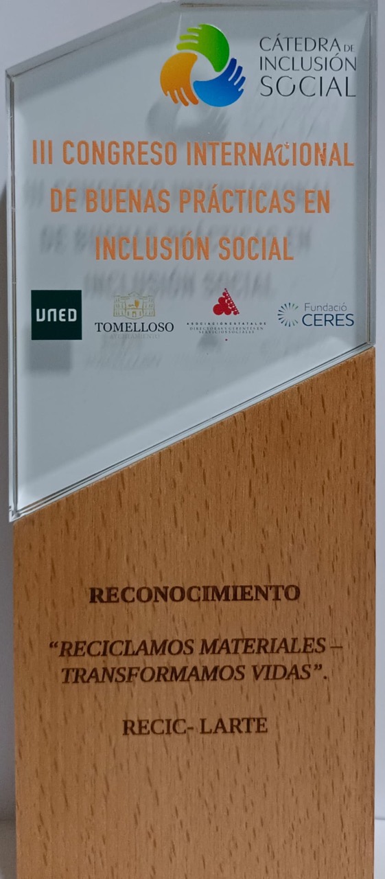 Reconocimiento a RECIC-LaRTE en el III Congreso Internacional de Buenas Prácticas en Inclusión Social