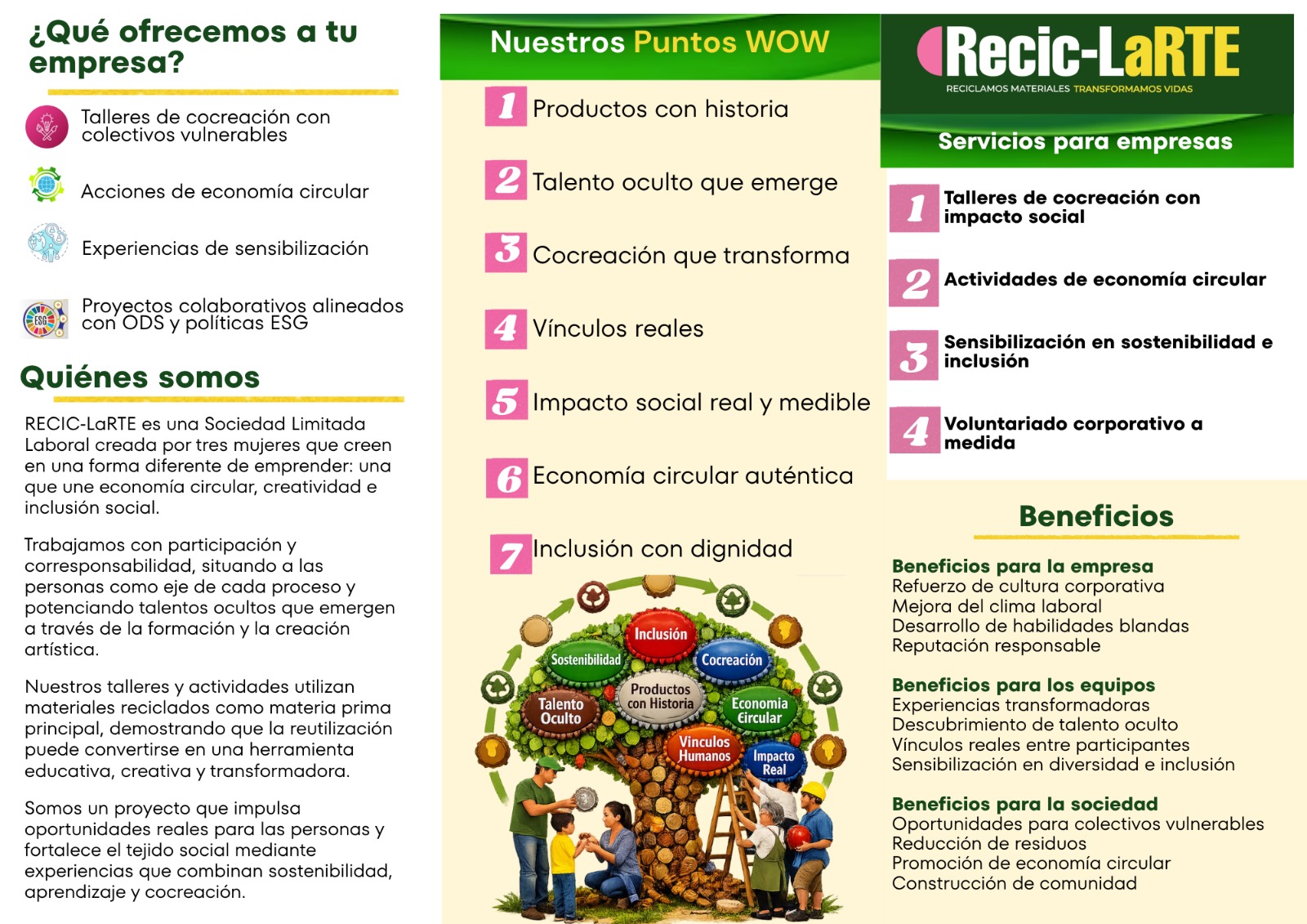 Servicios, puntos diferenciales y beneficios para empresas de RECIC-LaRTE